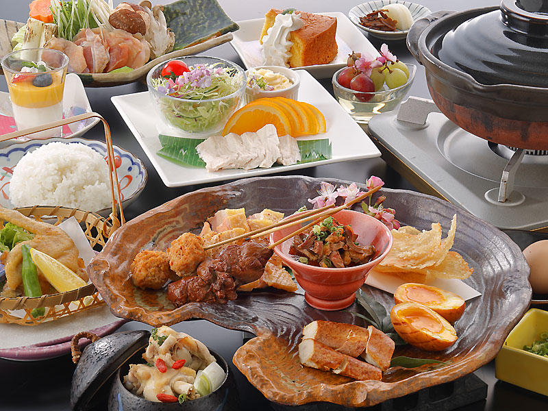 川俣シャモ料理一例